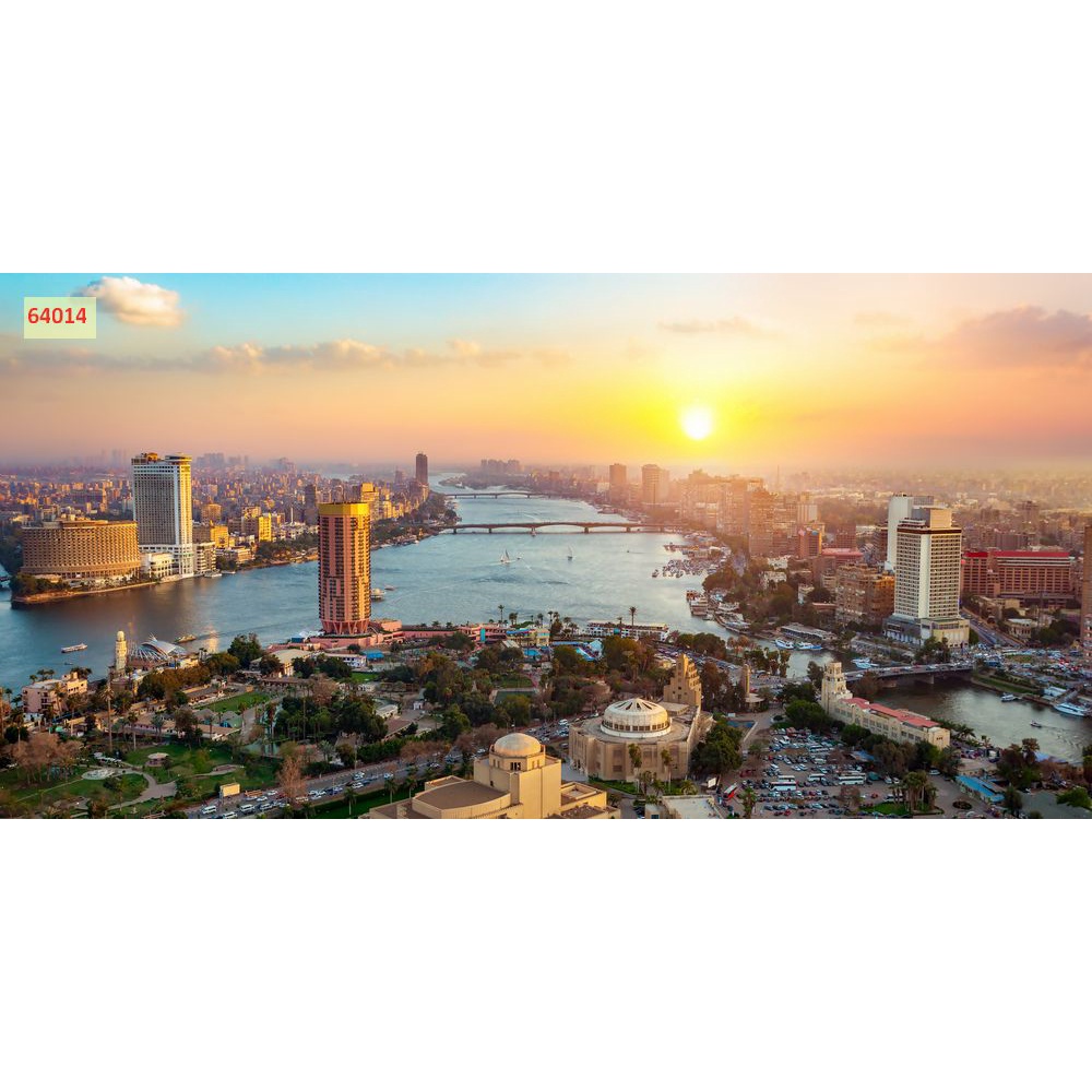 Tranh 3D Dán Tường Phong Cảnh Thành Phố biển nồi tiếng