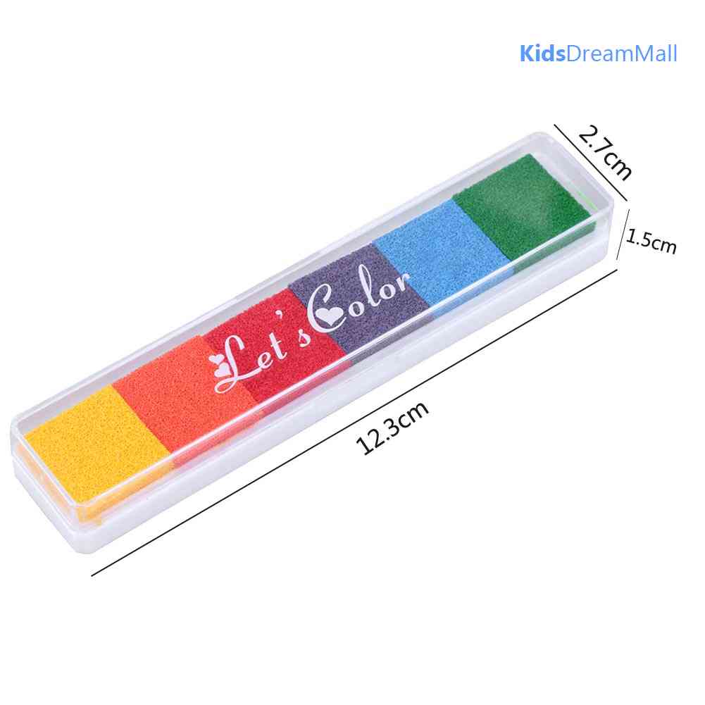 Mực In Dấu Vân Tay 6 Màu Trang Trí Sổ Tay DIY