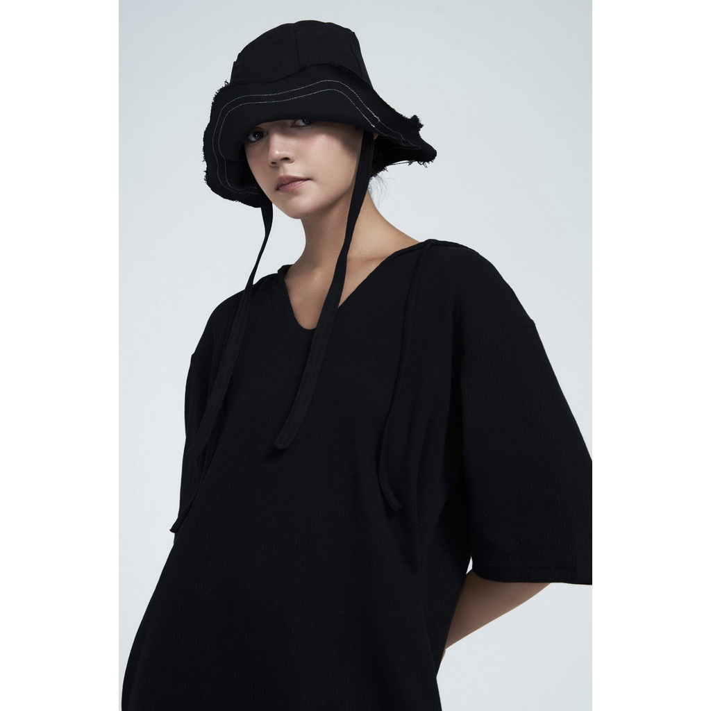 Đầm nữ dáng dài cổ V-neck, là min - HOODED MAXI DRESS