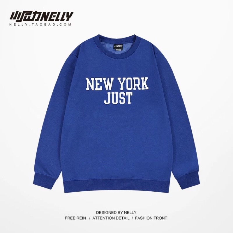 Áo nỉ Nelly sweater lót lông phong cách unisex