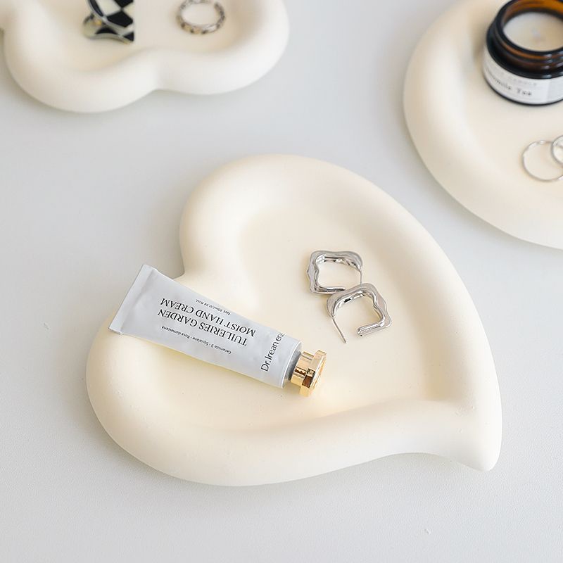 Khay Thạch Cao Màu Trắng Nhám Trưng Bày Trang Sức Tiện Dụng