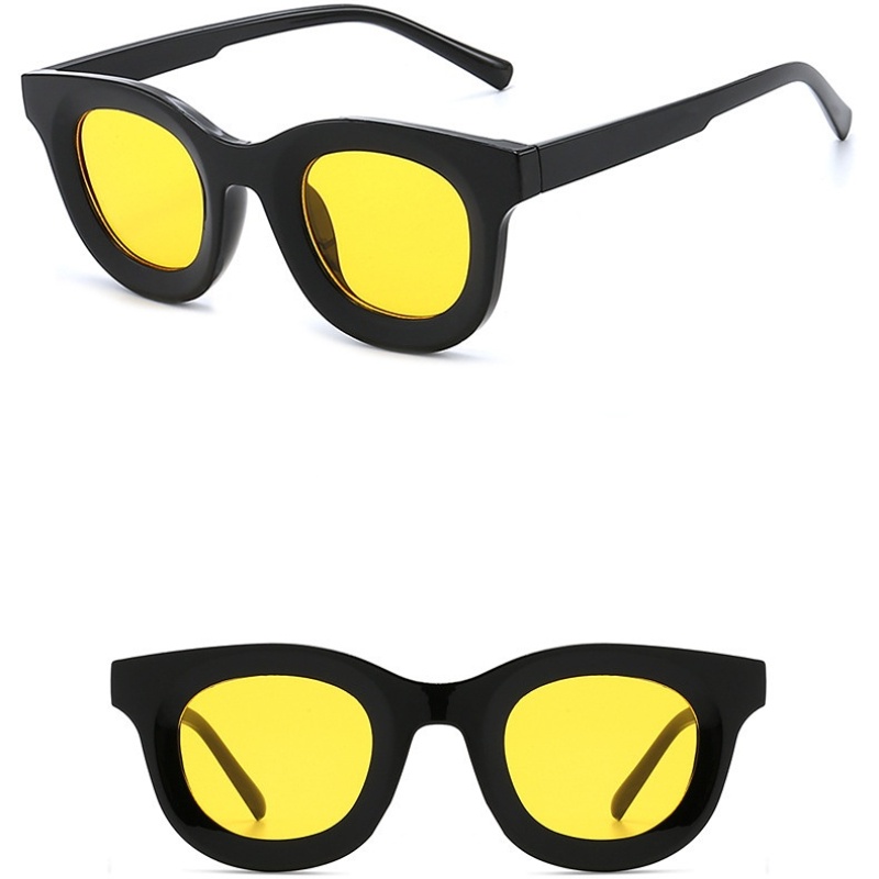 (KIQI-FASHION) COD Kính Mát Gọng Tròn Chống Tia Cực Tím Phong Cách Âu Mỹ Cổ Điển Thời Trang Cho Nam Và Nữ