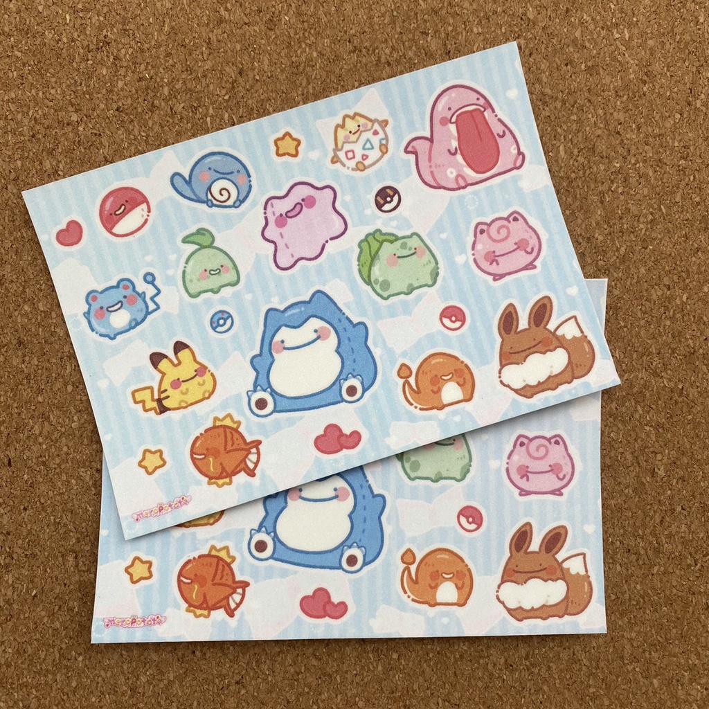 Hình dán/sticker Pokemon mặt ngố Ditto