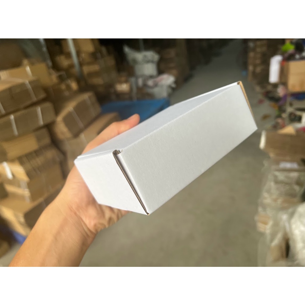 Hộp carton nắp gài đóng gói hàng COD 15x10x5 cm bộ 100 cái, sản xuất bởi SÀI GÒN CARTON
