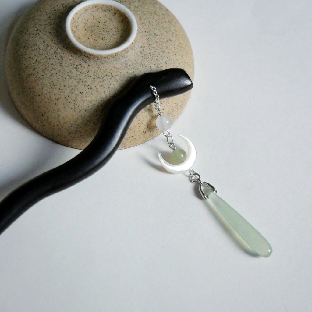 Trâm Cài Tóc Hình Giọt Nước Phối Tua Rua Phong Cách Trung Hoa Mới