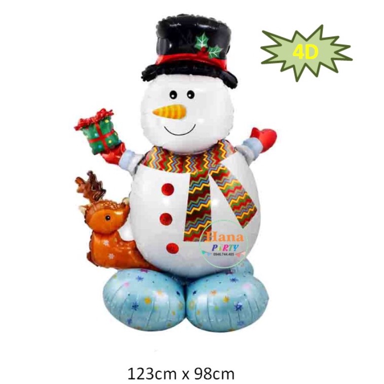 Bong Bóng Cây thông Xe Tuần Lộc Người tuyết Ông già noel 4D TRANG TRÍ GIÁNG SINH NOEL MERRY CHRISTMAS hot trend 2022