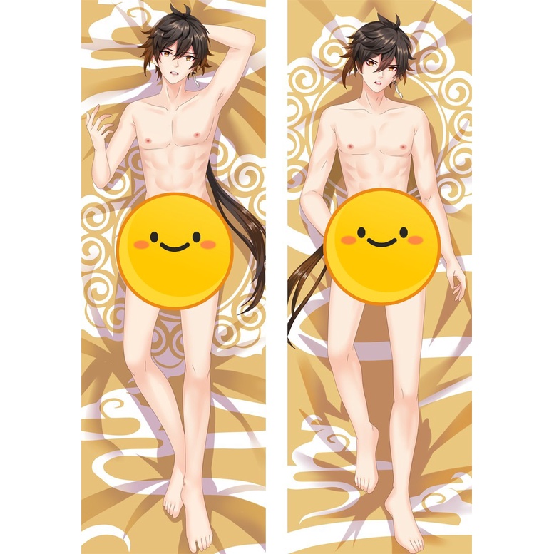 Vỏ Gối Ôm In Hình Nhân Vật Game Genshin Impact Zhongli Dakimakura Otaku 2 Mặt