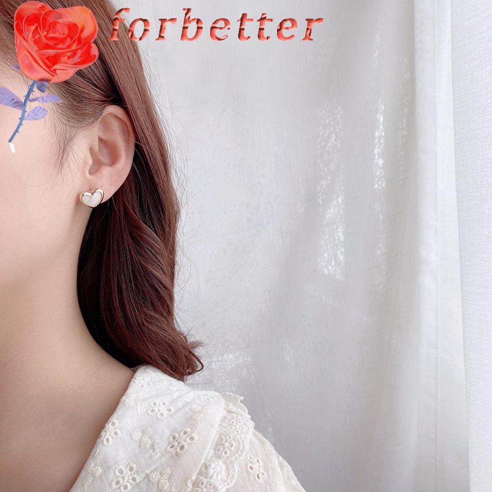 Khuyên Tai Hình Trái Tim Bằng Nhựa Resin Đơn Giản Thời Trang Hàn Quốc Cho Nữ