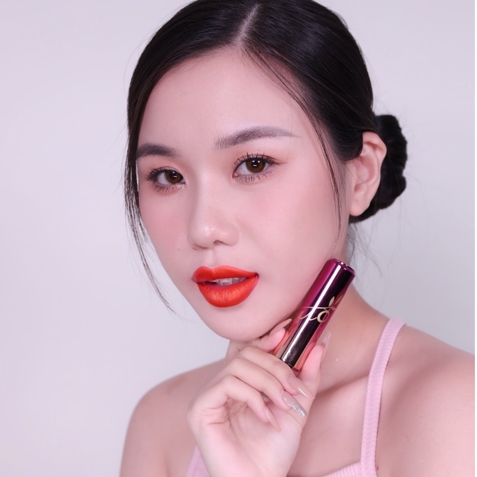 Son Lì Anh Thảo Màu Đỏ Cam Aurora GUO - True Matte Lipstick GUO 5gr