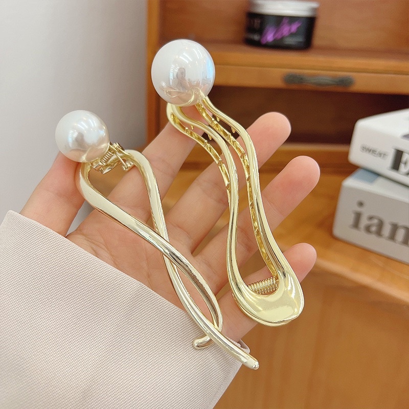 Kẹp tóc kim loại nữ phong cách hàn quốc tinh tế dạng bấm