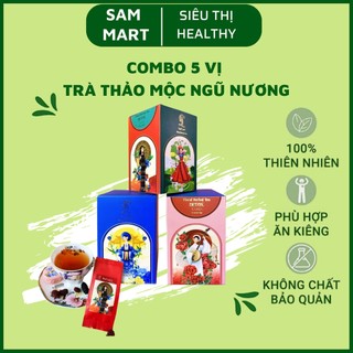Trà thảo mộc ngũ nương trà detox 10 túi lọc 5vị trà đẹp da giảm cân thảo mộc tự nhiên