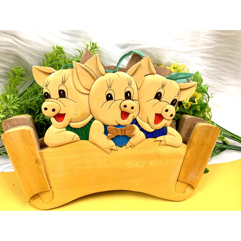 Tranh Gỗ Heo ( Lợn ) treo tường