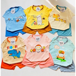 Bộ cộc tay Minky Mon cho bé size 6-15kg