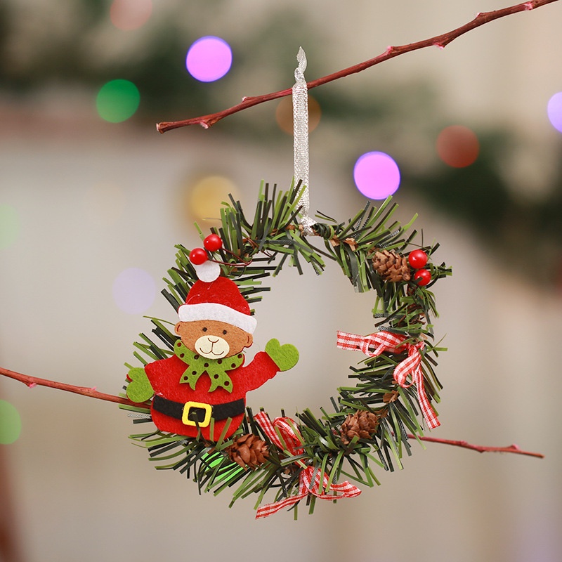 Vòng nguyệt quế trang trí cây thông Noel, vòng nguyệt quế treo cửa, treo tường, trang trí quán cafe dịp Giáng Sinh, Noel