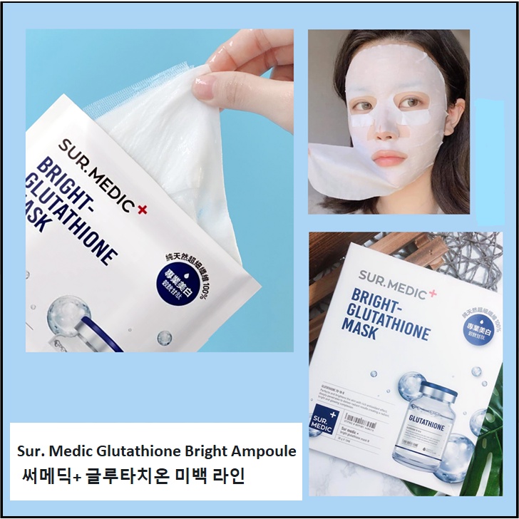 Hộp 10 Miếng Mặt Nạ Dưỡng Trắng Da Sur Medic Glutathione Mask