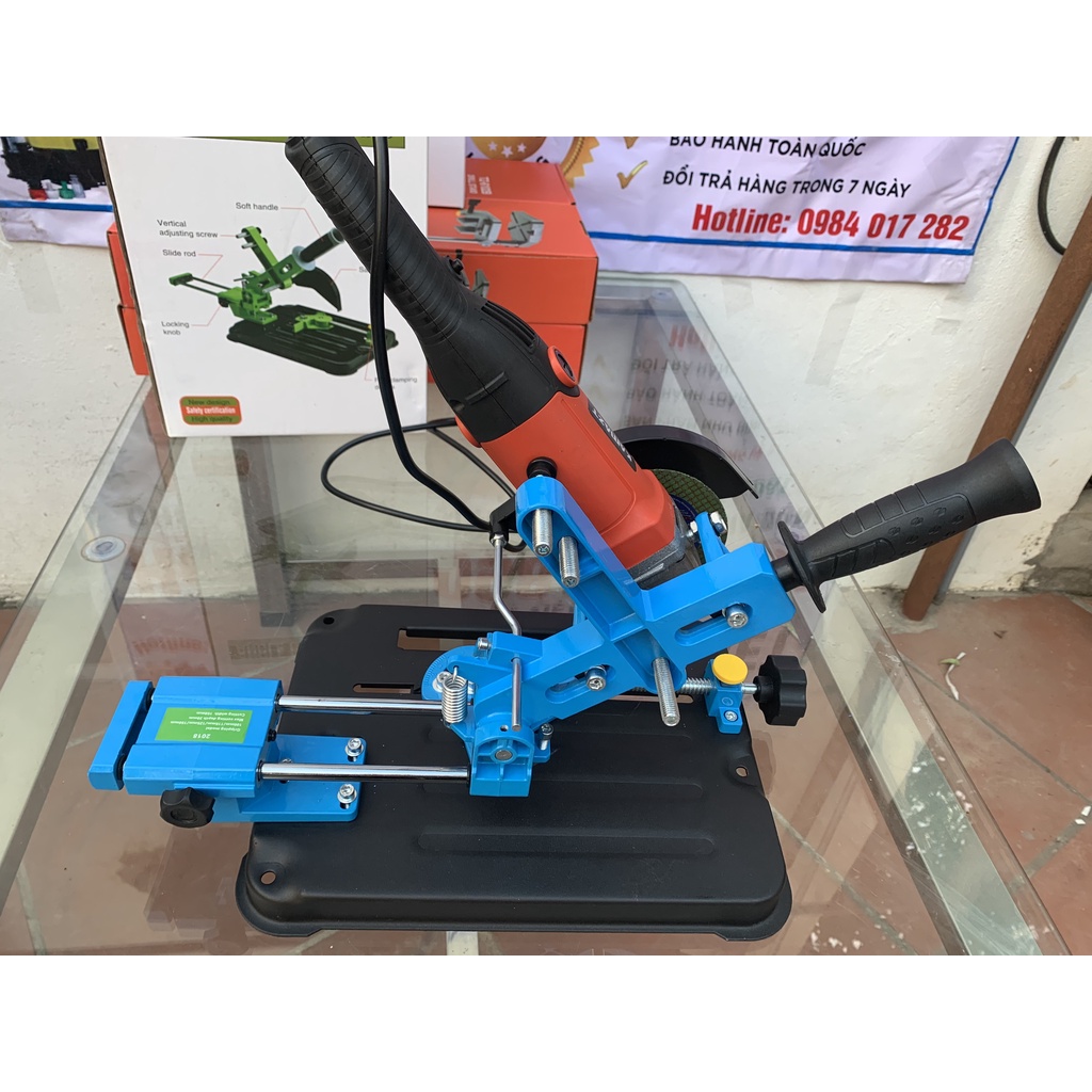 Bàn gắn máy mài thành bàn cắt đa năng - Có thanh kéo di chuyển tiện lợi - Chất liệu Thép tinh luyện . đại