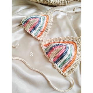 Bikini cherry Áo bikini len móc thủ công Bralette