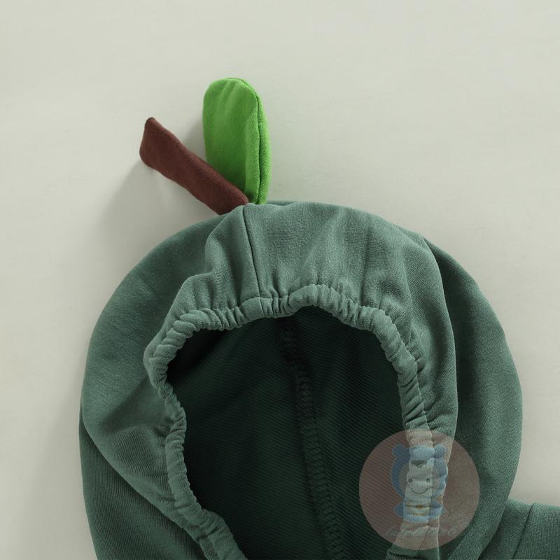 Áo Liền Quần LAA6-Đồ Liền Thân Tay Dài Có Mũ Trùm Đầu In Hình Avocado Cho Bé