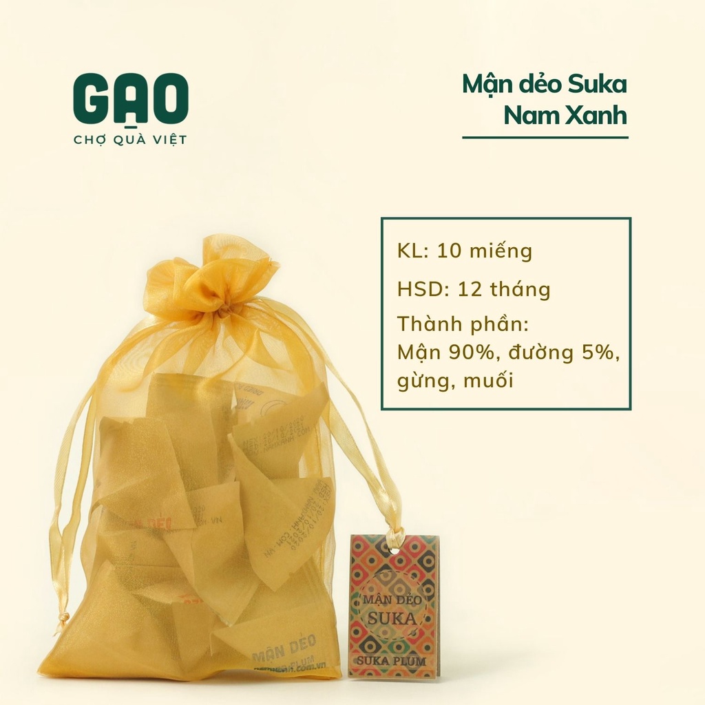 Mận sấy dẻo - Nam Xanh - Túi voan 10 viên