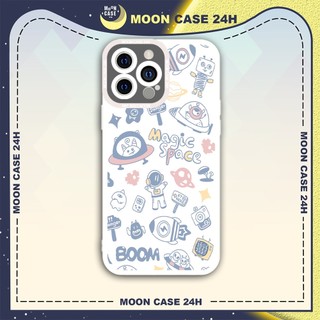 Ốp lưng iphone cạnh vuông Moon Case Magic Space 7/7plus/8/8plus/x/xs/11/12/13/14pro/max/plus/promax