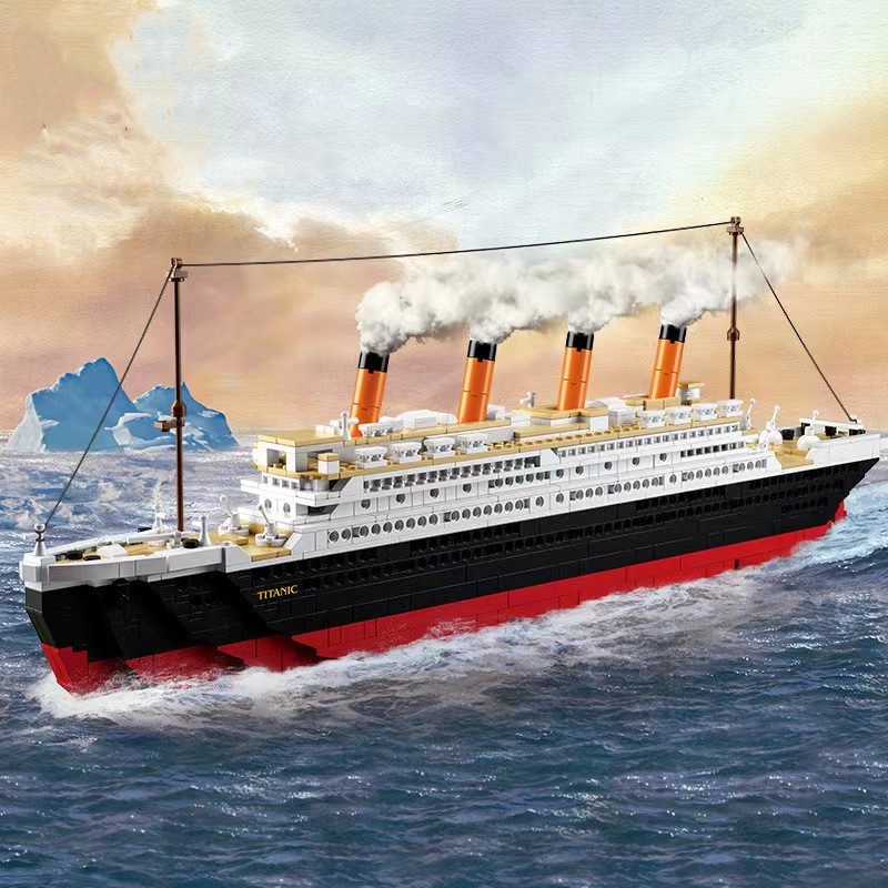 Bộ 1021 Khối Lắp Ráp Mô Hình Tàu Titanic 3D Hoạt Hình DIY Dành Cho Trẻ Em