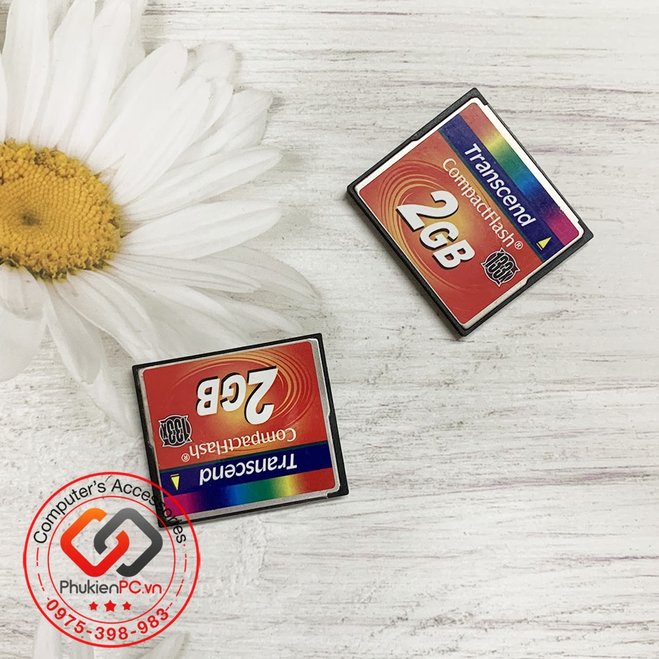 Thẻ nhớ CF card Transcend công nghiệp 2GB 133x, chuyên dùng cho máy CNC, PLC, cơ khí chính xác