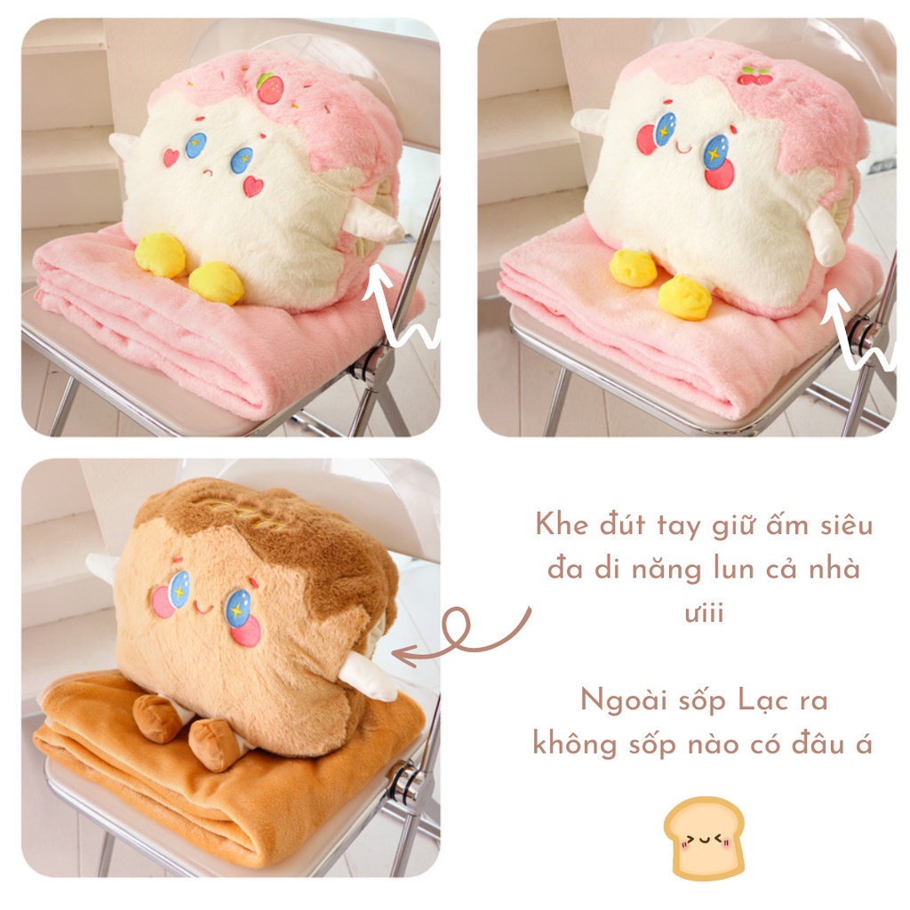 Order | Bộ chăn gối & đút tay hình bánh mì dễ thương tiện lợi cho dân văn phòng