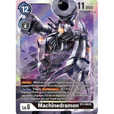 Lá bài thẻ bài Digimon Card Game Eng- Machinedramon -BT2-066- Super Rare