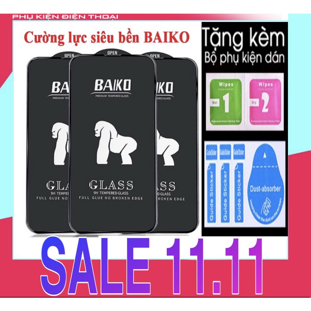 Cường Lực Baiko Phủ Nano Chống Nước, Chống Bám Vân Tay, Chống Mẻ, Siêu Bền