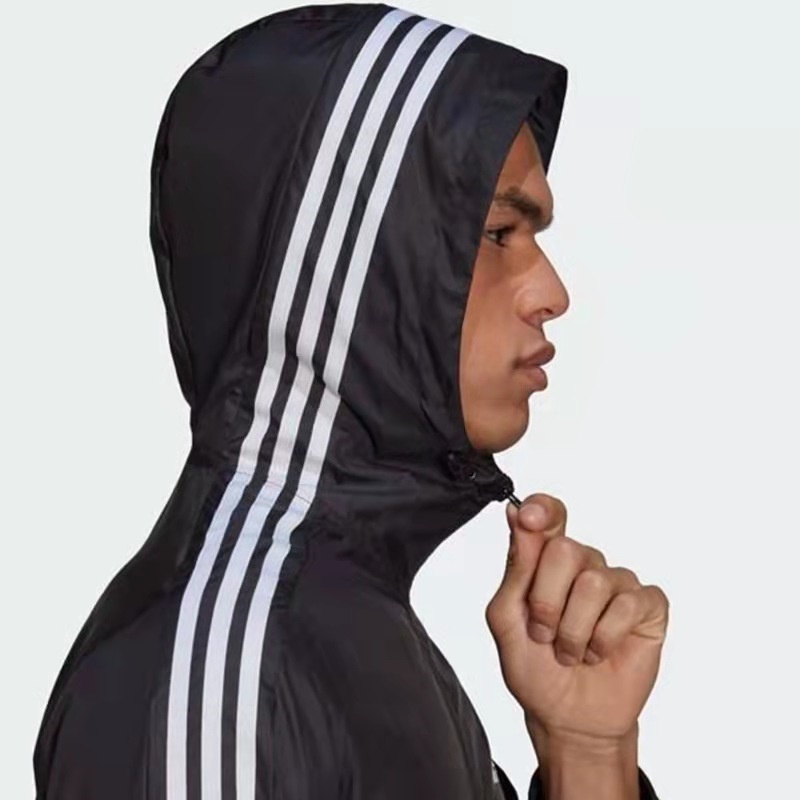 Áo Khoác Hoodie Adidas 100% Chính Hãng Kẻ Sọc Khô Nhanh Chống Nước Cho Nam Và Nữ
