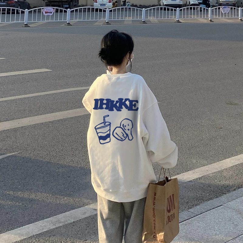 Áo hoodie nữ NRVP cổ tròn dài tay phong cách Hàn Quốc thời trang 2023