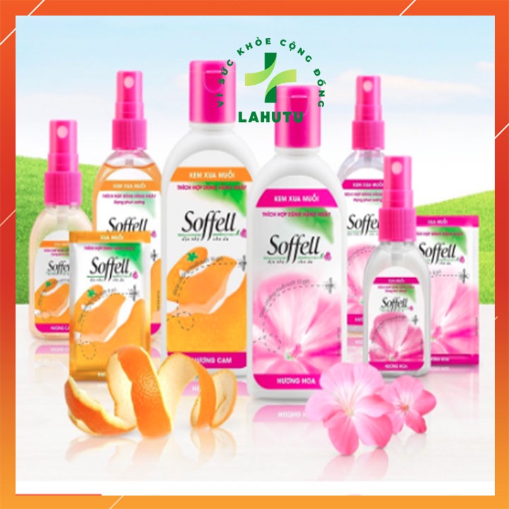 Kem bôi xịt chống muỗi SOFFELL Giảm mẩn ngứa chăm sóc hiệu quả cho bé yêu LAHUTU [Lọ 60ml]