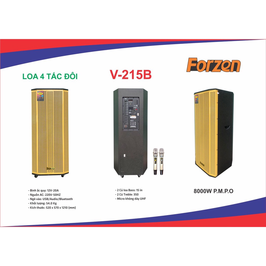 LOA KÉO FORZEN 4 TẤC ĐÔI V215B