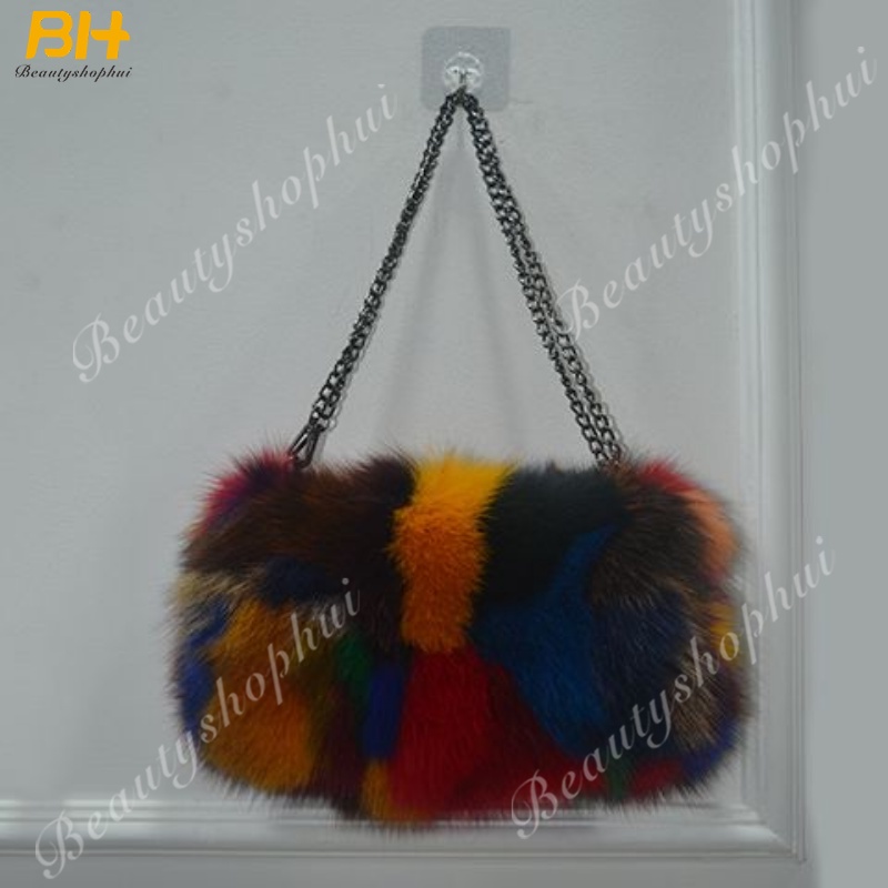 Túi Đeo Chéo Lông Cáo Thời Trang Mới Cho Nữ