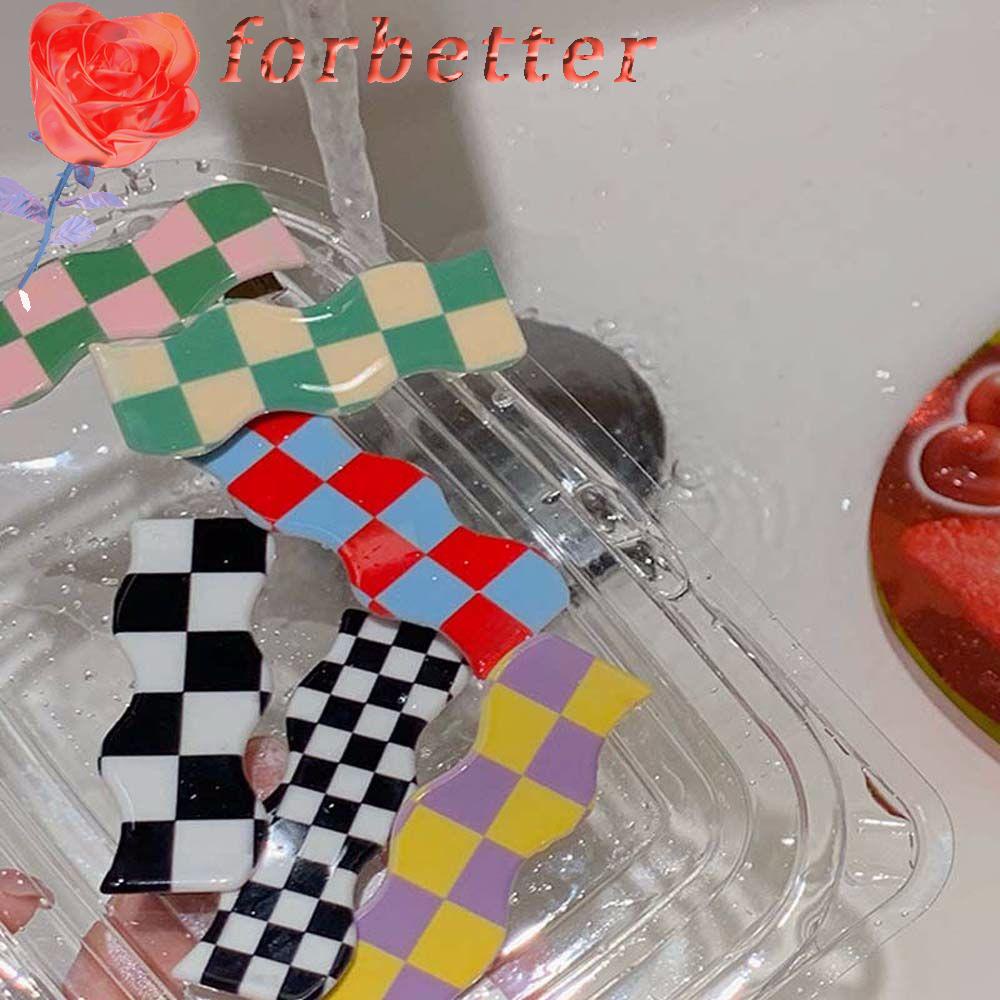 Kẹp Tóc Họa Tiết Sọc Caro Phong Cách Hàn Quốc Thời Trang Dành Cho Nữ