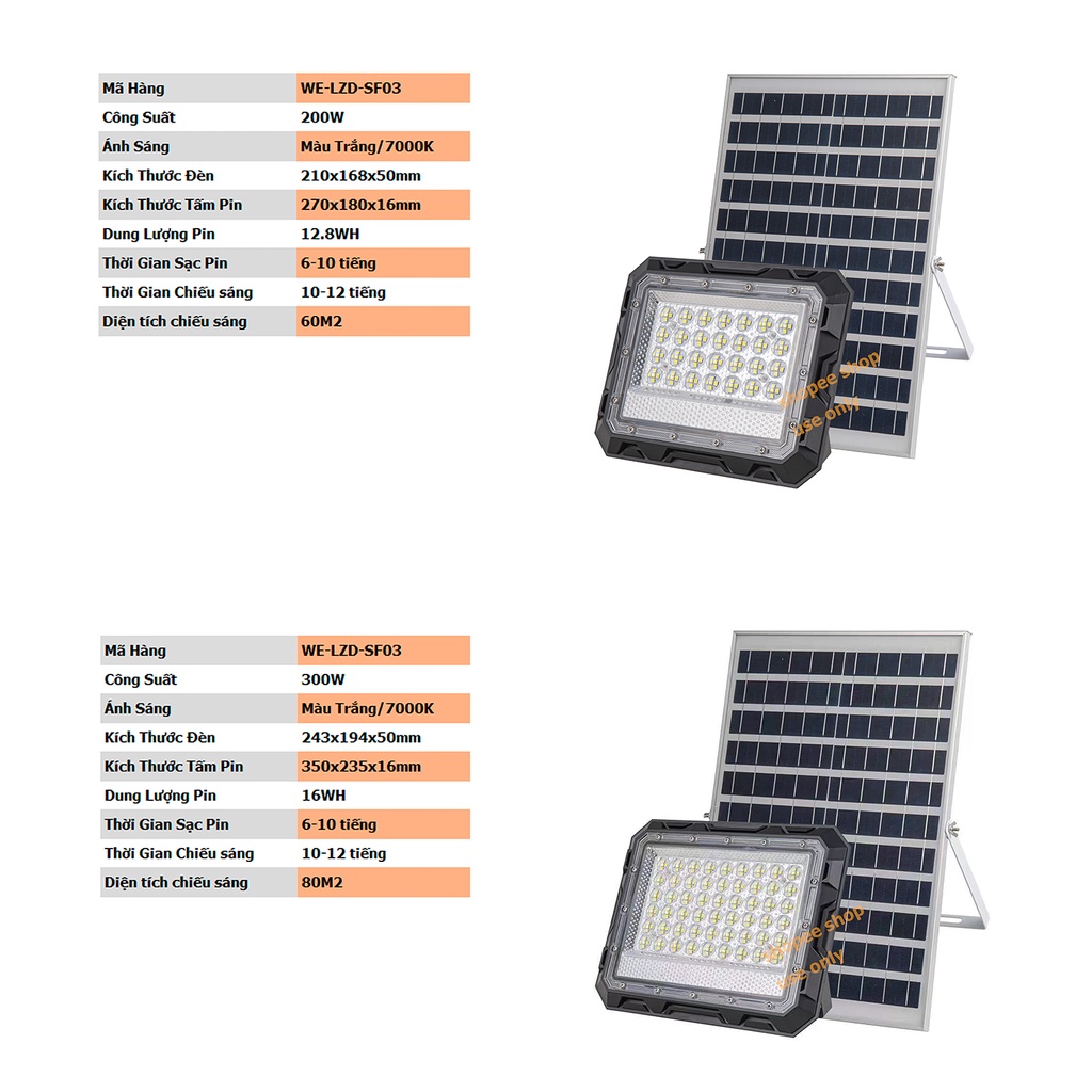 Đèn pha led Năng Lượng Mặt Trời 200w 300w 400w 600w 800w