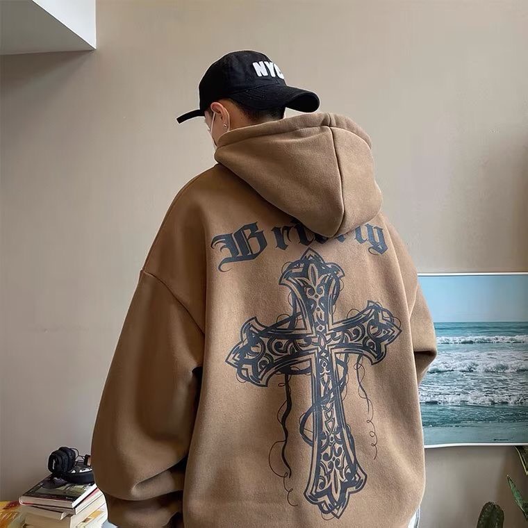 Áo khoác hoddie Nỉ Bông Hình Thánh Giá, unisex nam nữ - Yoshop