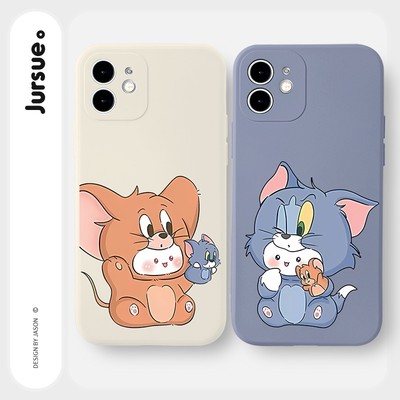Ốp lưng JURSUE mềm hoạt hình cặp đôi dễ thương đẹp Cho iPhone 17 16 15 14 13 12 11 Pro Max SE 2020 X XR XS ip 8 7 Plus Y2660