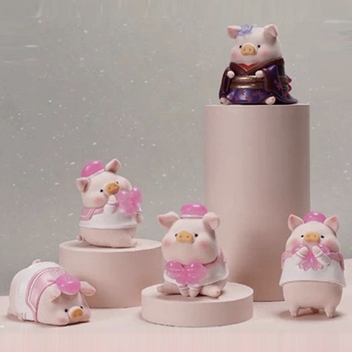 ★Hgtoys★ Bộ 52 Búp Bê Đồ Chơi Hình Hoa Anh Đào Heo LULU Pig Series Hoa Anh Đào Thời Trang Thích Hợp Làm Quà Tặng