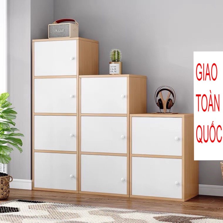 (GIAO TOÀN QUỐC) Kệ gỗ để đồ kệ sách gỗ đa năng tủ gỗ đựng đồ chất liệu MDF phong cách bắc âu