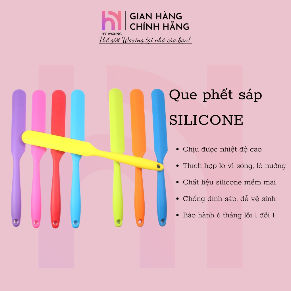 [CHE TÊN] Que Silicone Phết Sáp Wax Lông Chống Dính HYWAXING Dễ Dàng Vệ Sinh, Tái Sử Dụng 1035