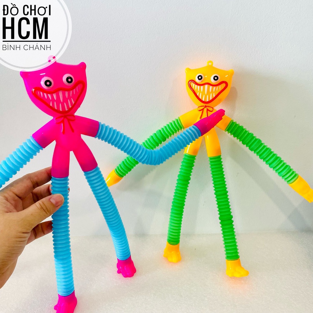 Đồ chơi trẻ em huggy wuggy ống lò xo kéo dãn biến hình mọi kiểu dáng, giãn giảm căng thẳng, xả stress