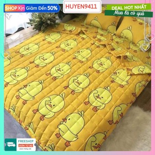 Ga trải giường 1.6x2m nền vàng vịt con ms008