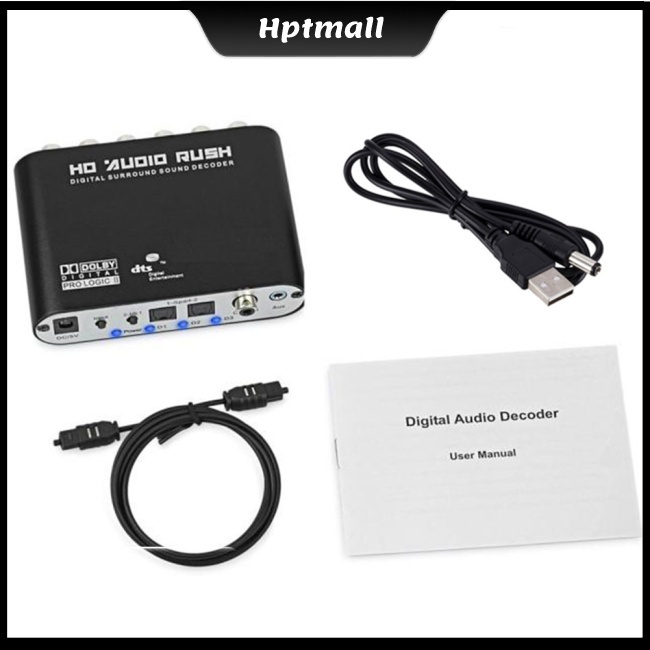 Bộ Thiết Bị Giải Mã Âm Thanh Kỹ Thuật Số Rca 5.1 Kênh Dts Dolby / ac-3 Chuyên Dụng