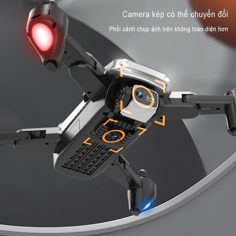 Flycam mini S7 camera 8K độ nét cao định vị GPS cảm biến tránh chướng ngại vật, Máy bay điều khiển từ xa camera kép