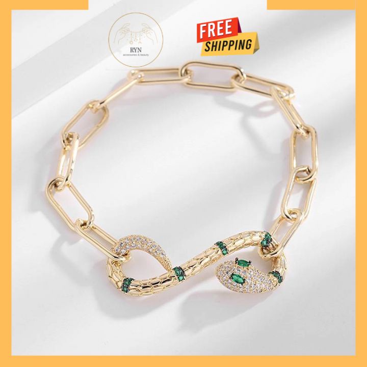 Vòng Tay, Lắc Tay, Trang Sức, Mẫu Con Rắn Thiết Kế Phong Cách Châu Âu Ryn Accessories