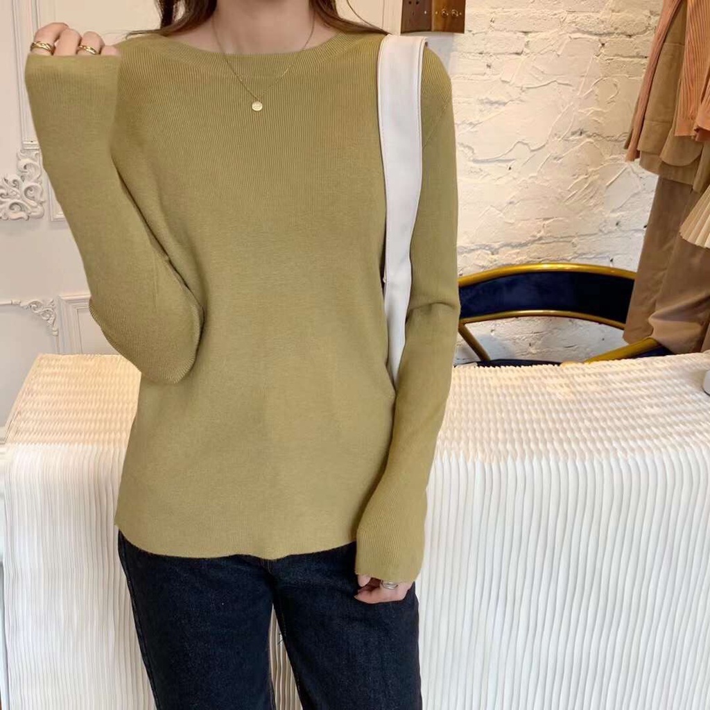 Áo len tay dài freesize có 7 màu - Lyn's Closet