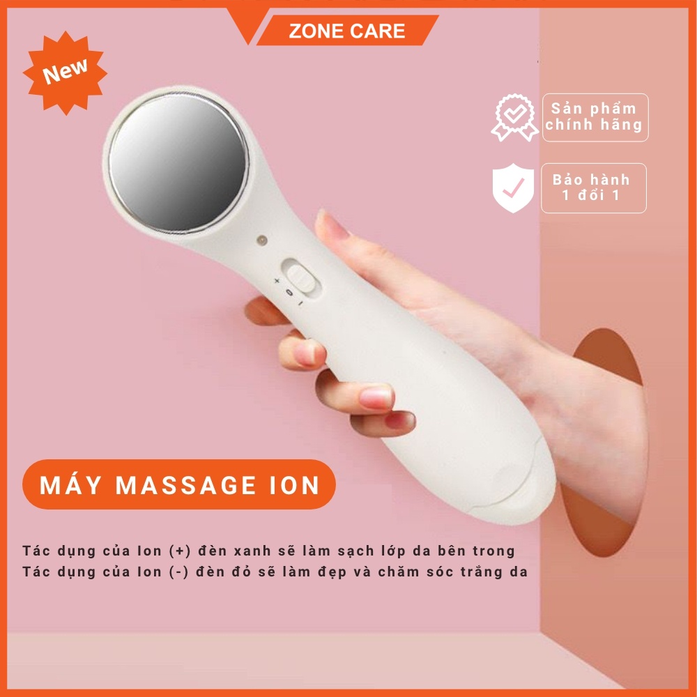 Máy Massage Ion Mini Cầm Tay Làm Rung Săn Chắc Trẻ Hóa, Nâng Cơ Mặt Pin 3V