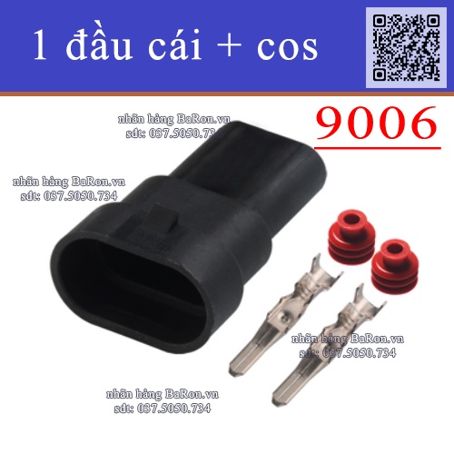 GIẮC ĐÈN XE HƠI, chuôi đèn xe, giắc chống nước dòng 9006