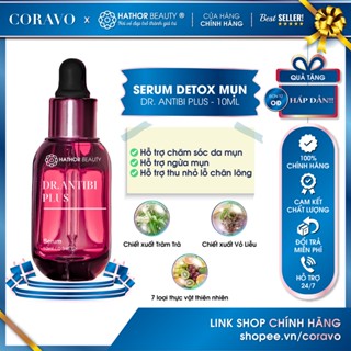Serum Mụn, giảm mụn, mờ thâm, thu nhỏ lỗ chân lông Dr Antibi Plus - 10ml - Hathor Beauty - Coravo